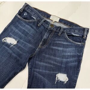 Current/Elliott Jeans Womens 27 Blue Dark Wash Distressed The Elephant Bell BOHO